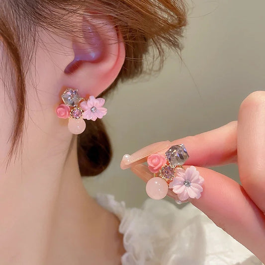 Pink Love Korean Earrings