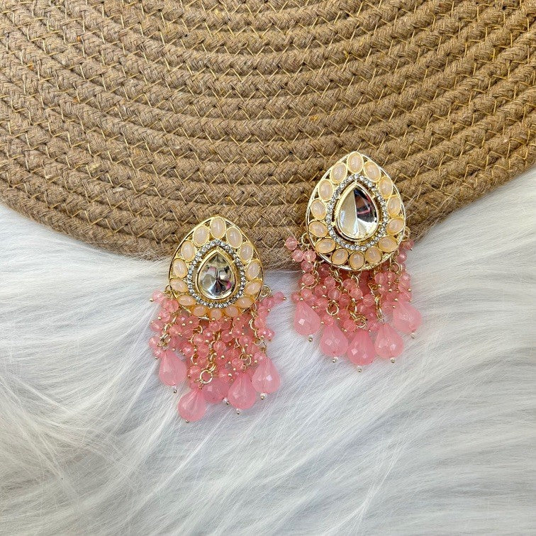 Maahi Earrings - Light Pink