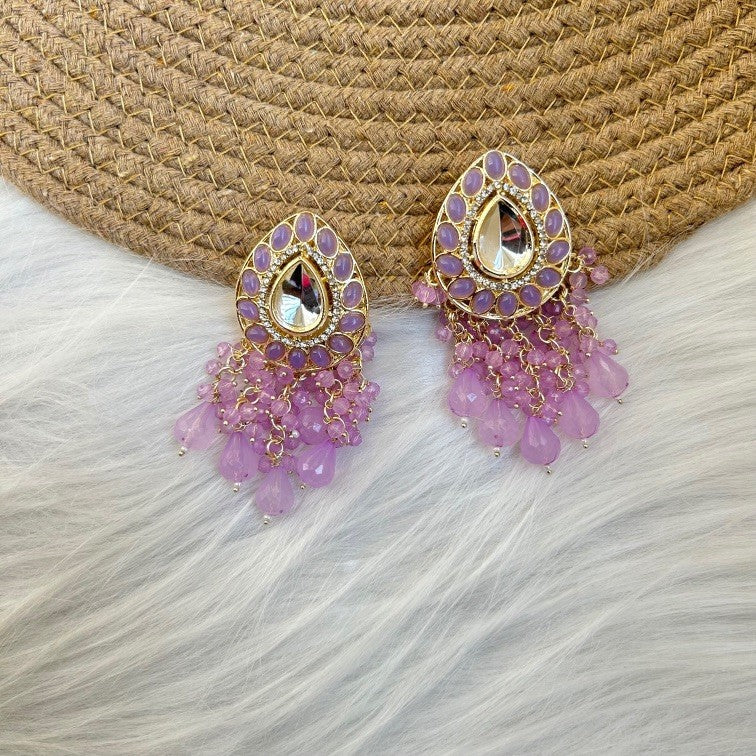 Maahi Earrings - Purple