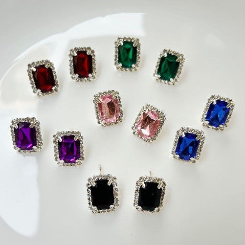 Crystal Stone Studs