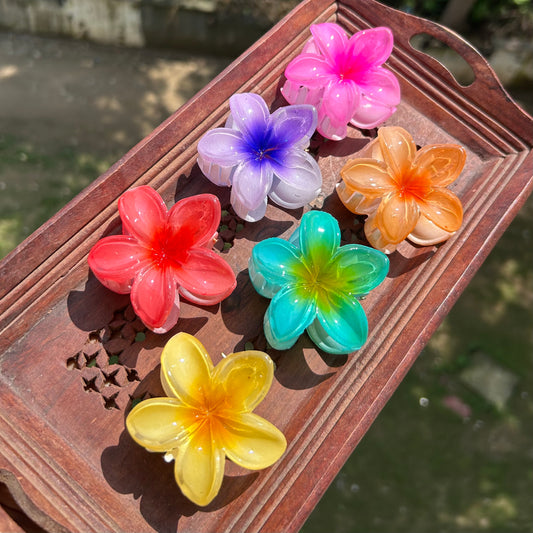 Floral Blossom Claw Clip - Medium