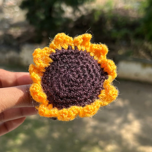 Sunflower Crochet Hair Clutcher