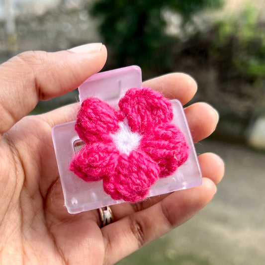 Crochet Flower Hair Clutcher