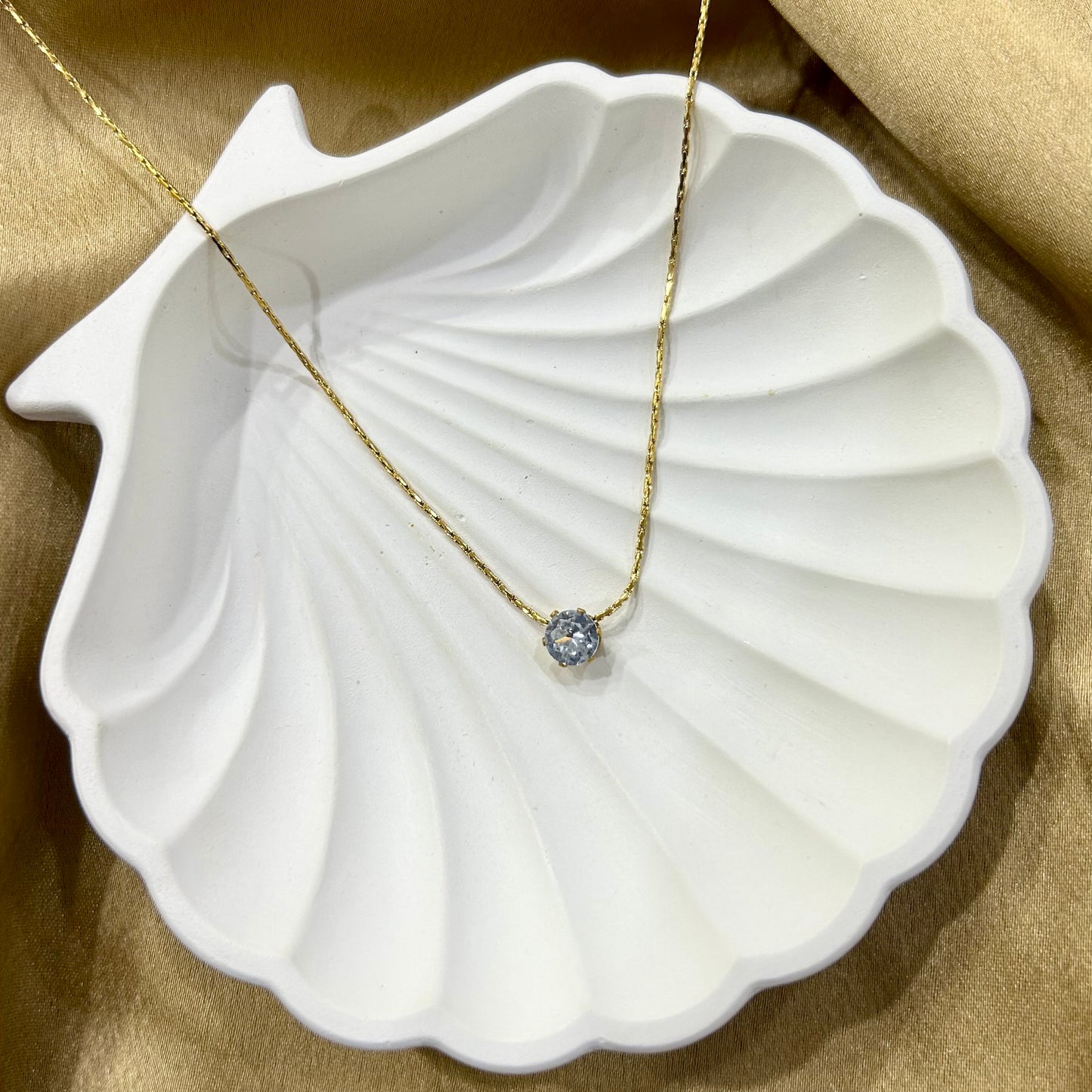 Minimal Stone Gold Plated Necklace