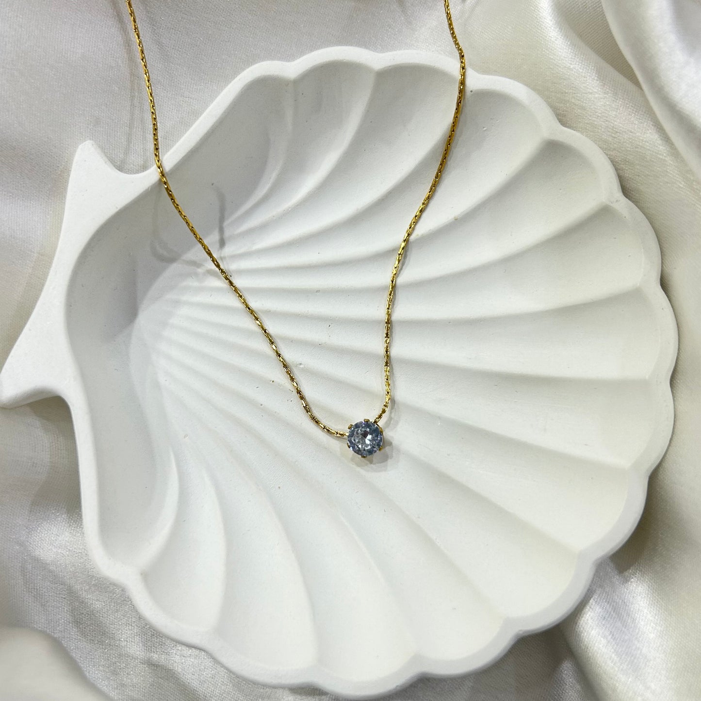 Minimal Stone Gold Plated Necklace