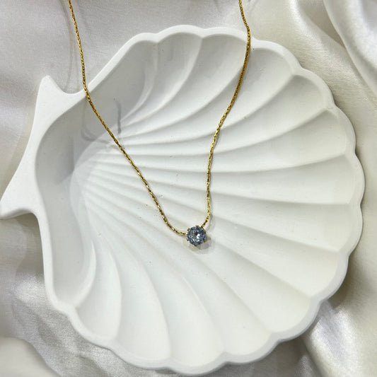 Minimal Stone Gold Plated Necklace