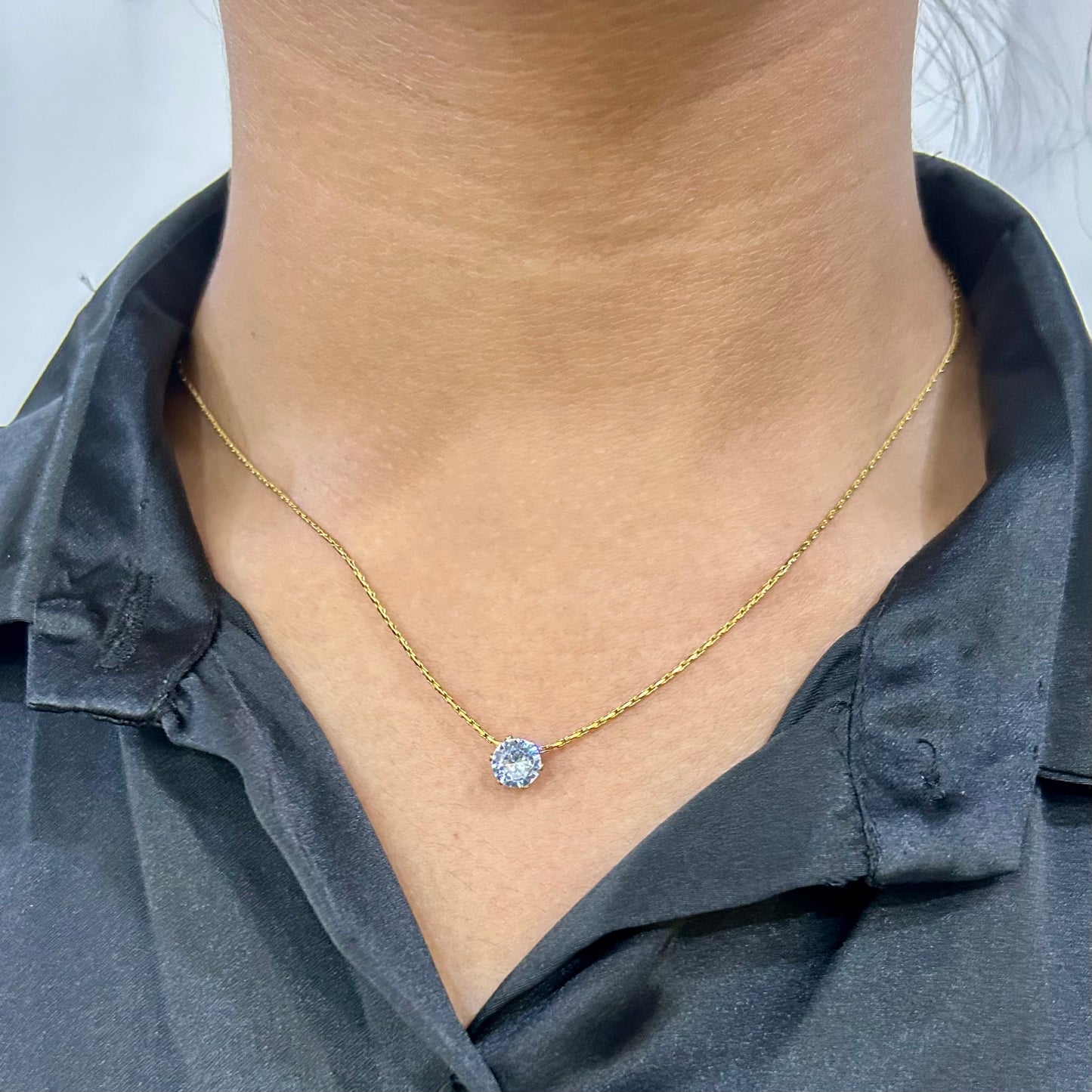 Minimal Stone Gold Plated Necklace