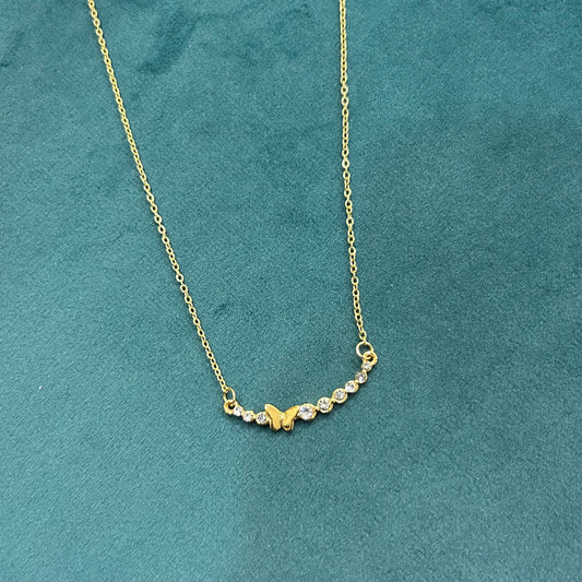 Minimal Butterfly Gold Plated Necklace