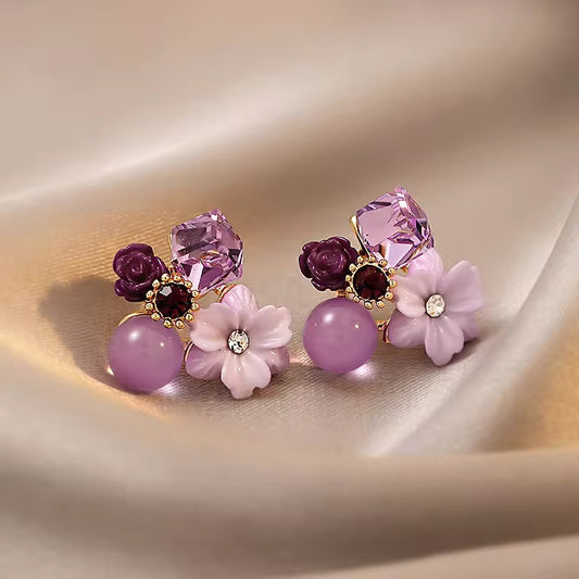 Purple Love Korean Earrings