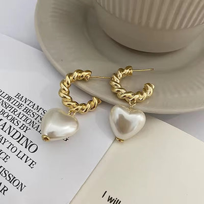 Golden Heart Earrings