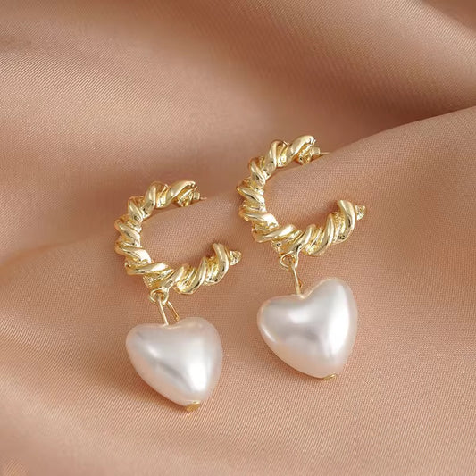 Golden Heart Earrings