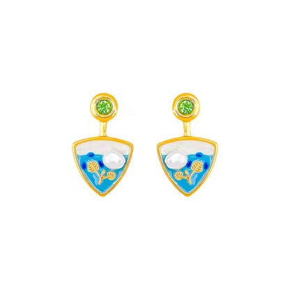 Pearl In Sea Earrings