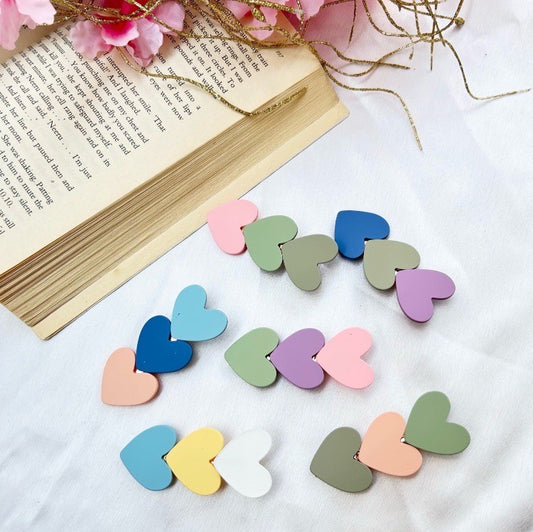 Hearts Matte Hair Clip