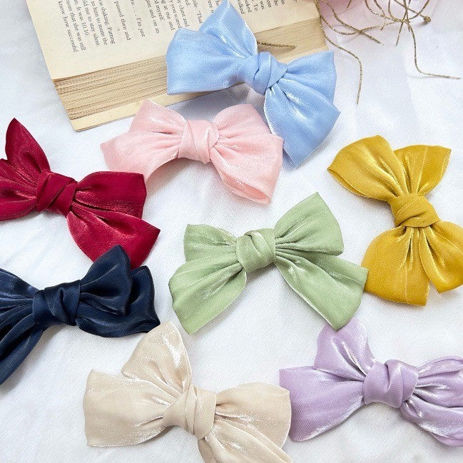 Shimmer Satin Hair Bow