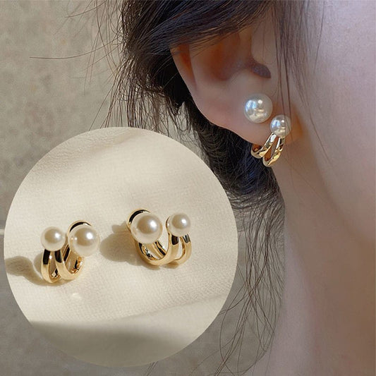 Korean Minimal Pearl Earrings