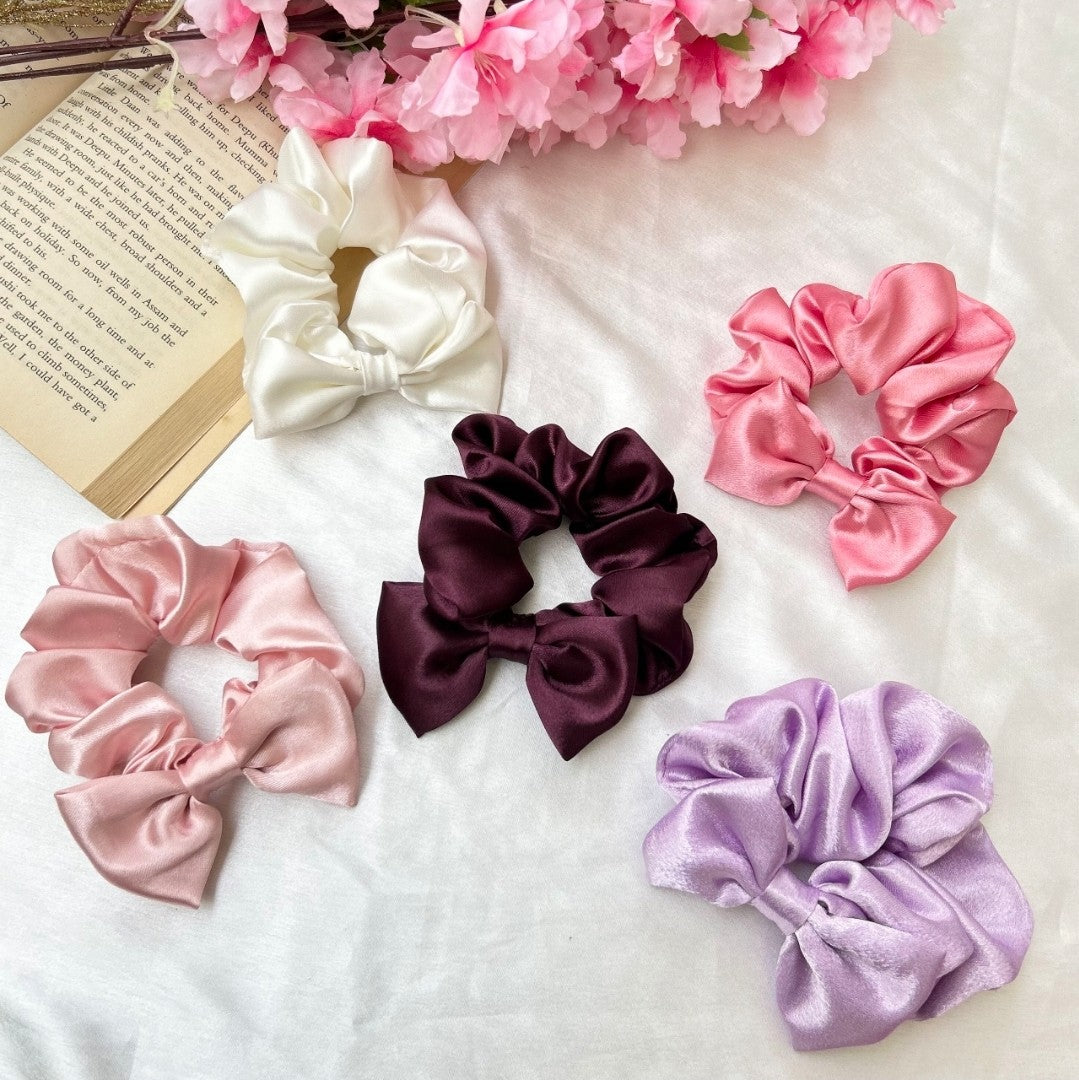 Satin Bow Scrunchie